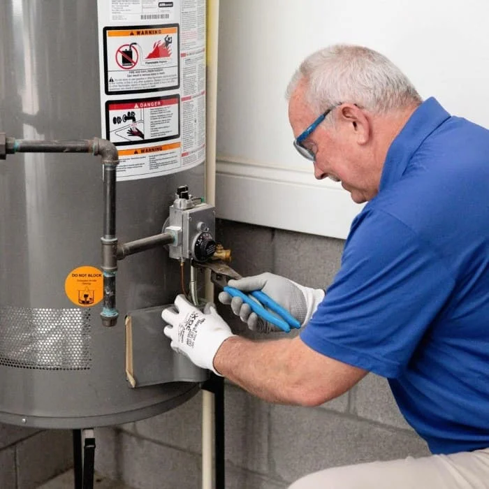 Commercial refrigerator repair technician in Houston kitchen